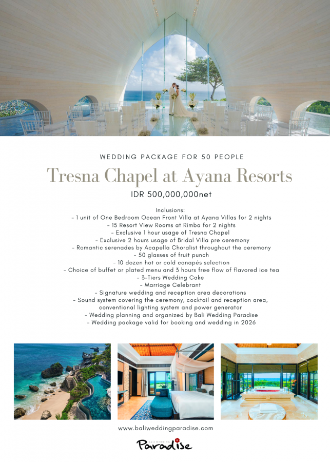 Ayana Resorts 50 Pax IDR500.000K