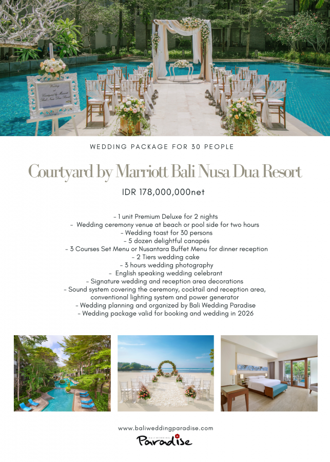 Courtyard Bali Nusa Dua Resort, 30pax IDR178.000K