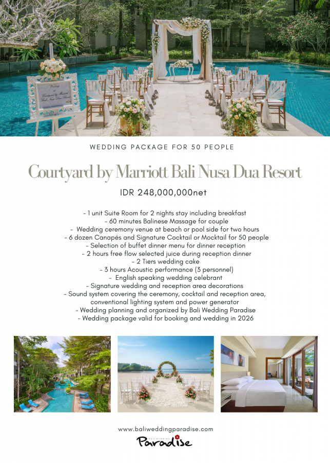 Courtyard Bali Nusa Dua Resort, 50pax IDR248.000K