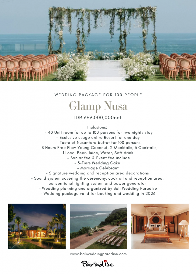 Glamp Nusa, 100Pax IDR699.000K