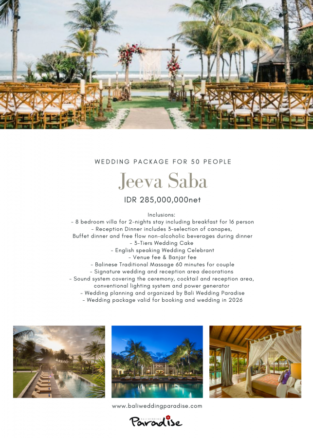 Jeeva Saba, 50Pax - 285.000K