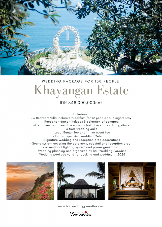 Khayangan Estate 100Pax IDR848,000K