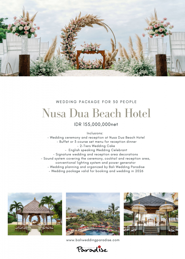 Nusa Dua Beach Hotel 30Pax IDR155.000K
