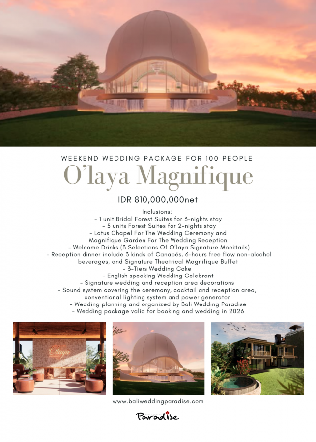 O_laya Magnifique,100Pax IDR810,000K