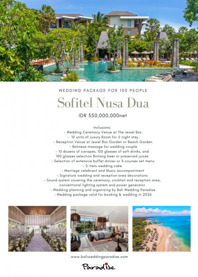 Sofitel Nusa Dua, 100 Pax IDR550.000K