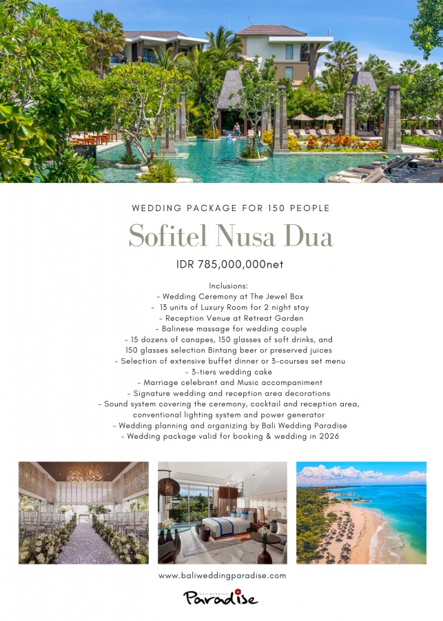 Sofitel Nusa Dua, 150 Pax IDR785.000K