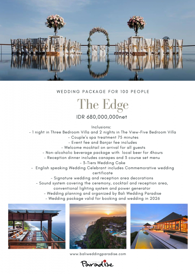 The Edge, 100Pax IDR680.000K